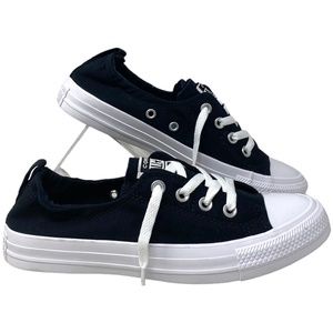 Converse Chuck Taylor Slip Shoes Casual Canvas Black White Women Custom 552614C